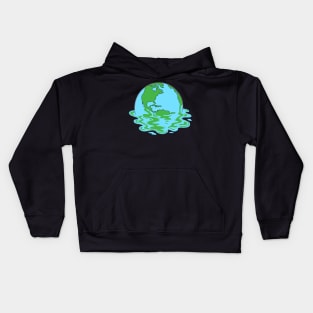 Earth day Melting Planet Kids Hoodie